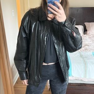 Vintage Black Leather Remy Jacket